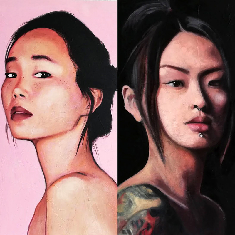 Dos mujeres y un destino, el yin y el yang, el lado oscuro y el luminoso. Dos retratos de Maria del Roxo