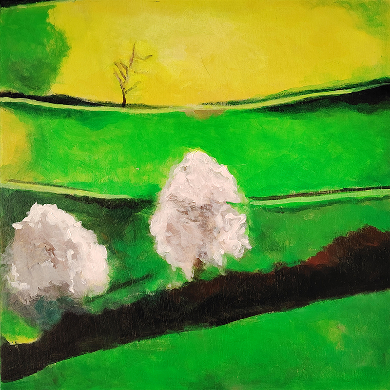 Asturias-pintura-arte-maria-del-roxo-paisaje-verde-prados-primavera-foto-miki-lopez-coleccion-ast50x50-mil-colores