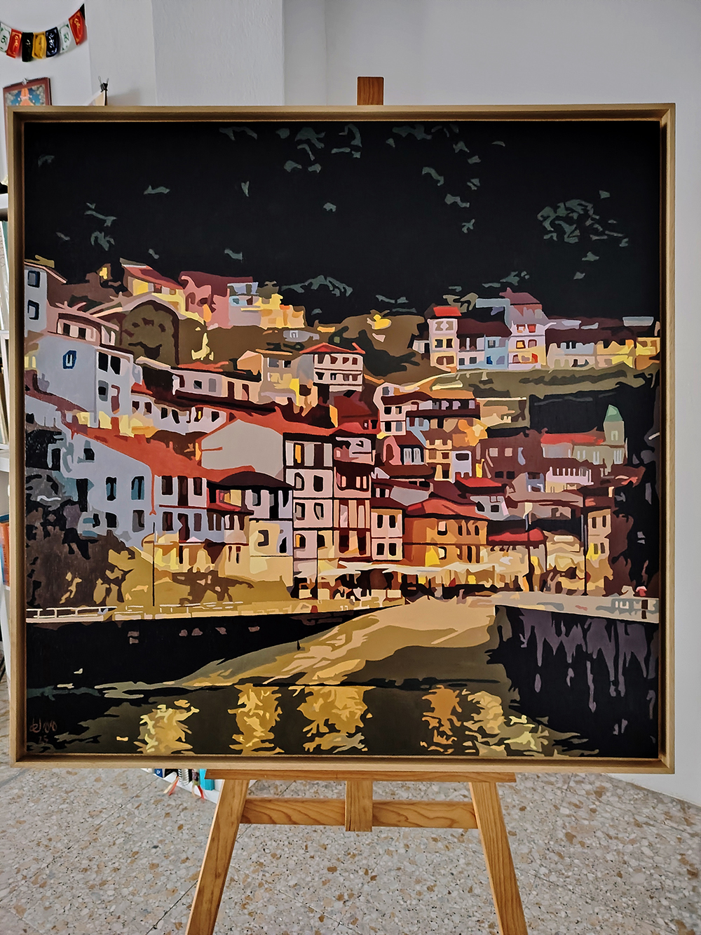 AS4925-arte-maria-del-roxo-cudillero-asturias-puerto-nocturno-pintura-acrilica-2